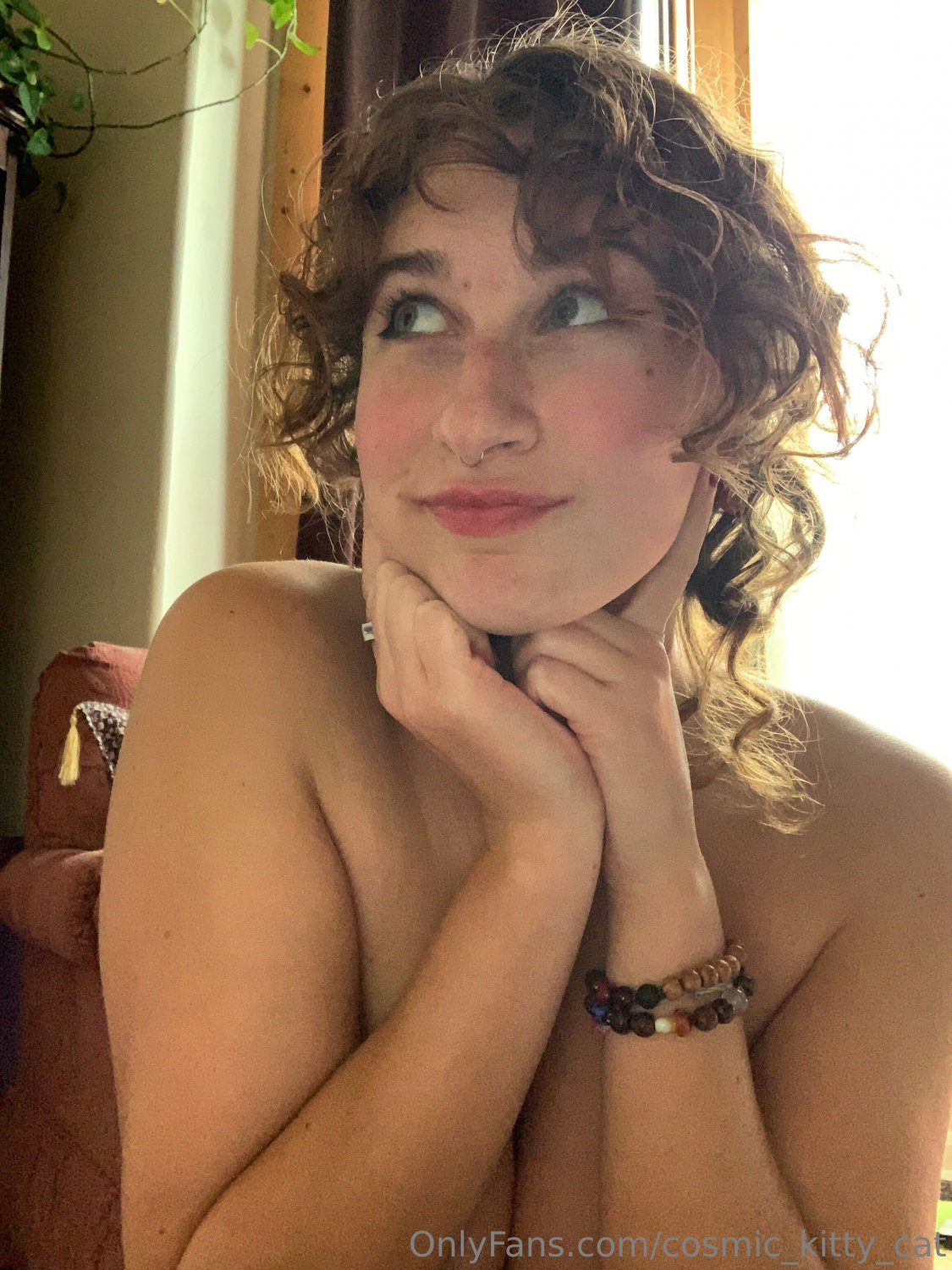 Cute Nerdy Kitty Girl Showing Her Hairy Wet Pussy 1