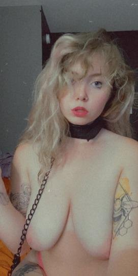 Beautiful Blonde Showing Off Her Collar And Wild Side 2