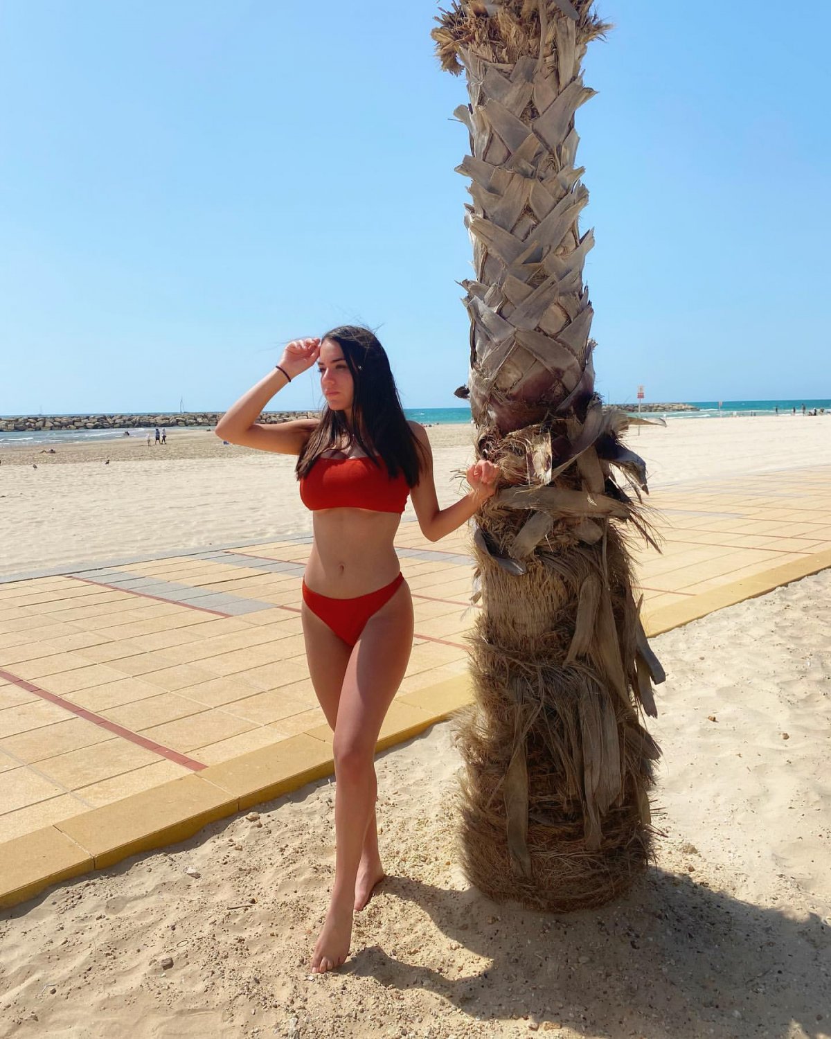 Cute Brunette Sara Showing Off Her Big Tits And Sultry Moves 12