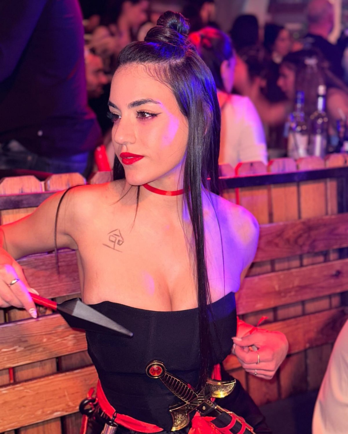 Cute Brunette Sara Showing Off Her Big Tits And Sultry Moves 92
