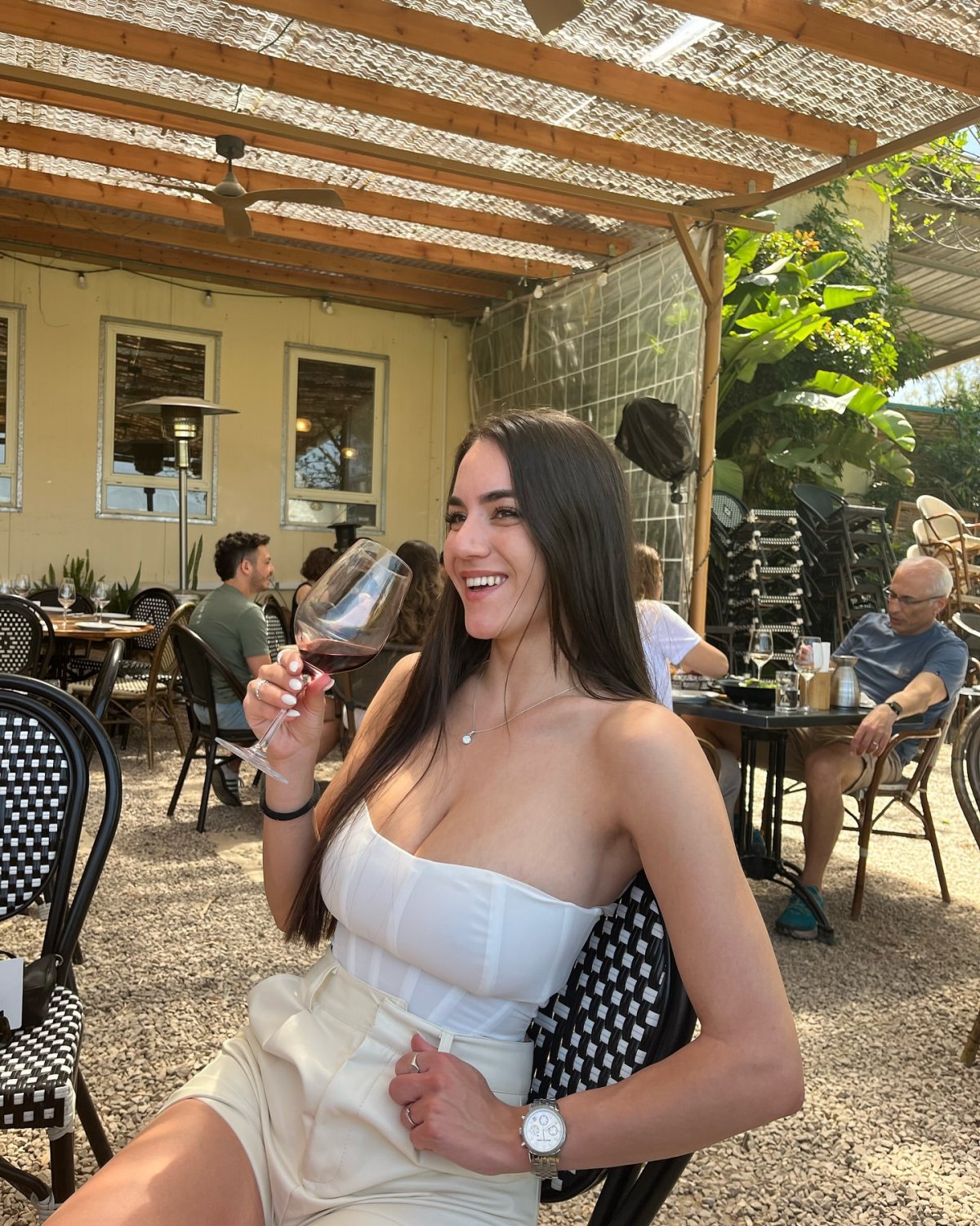 Cute Brunette Sara Showing Off Her Big Tits And Sultry Moves 93