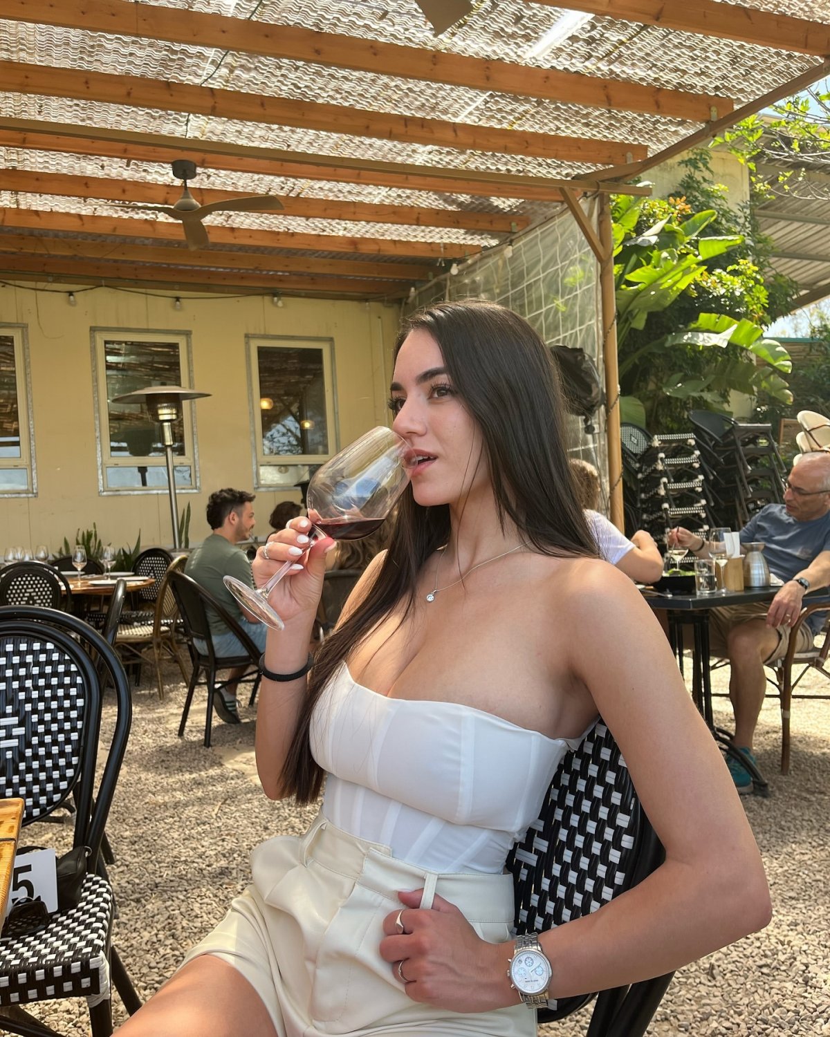Cute Brunette Sara Showing Off Her Big Tits And Sultry Moves 97