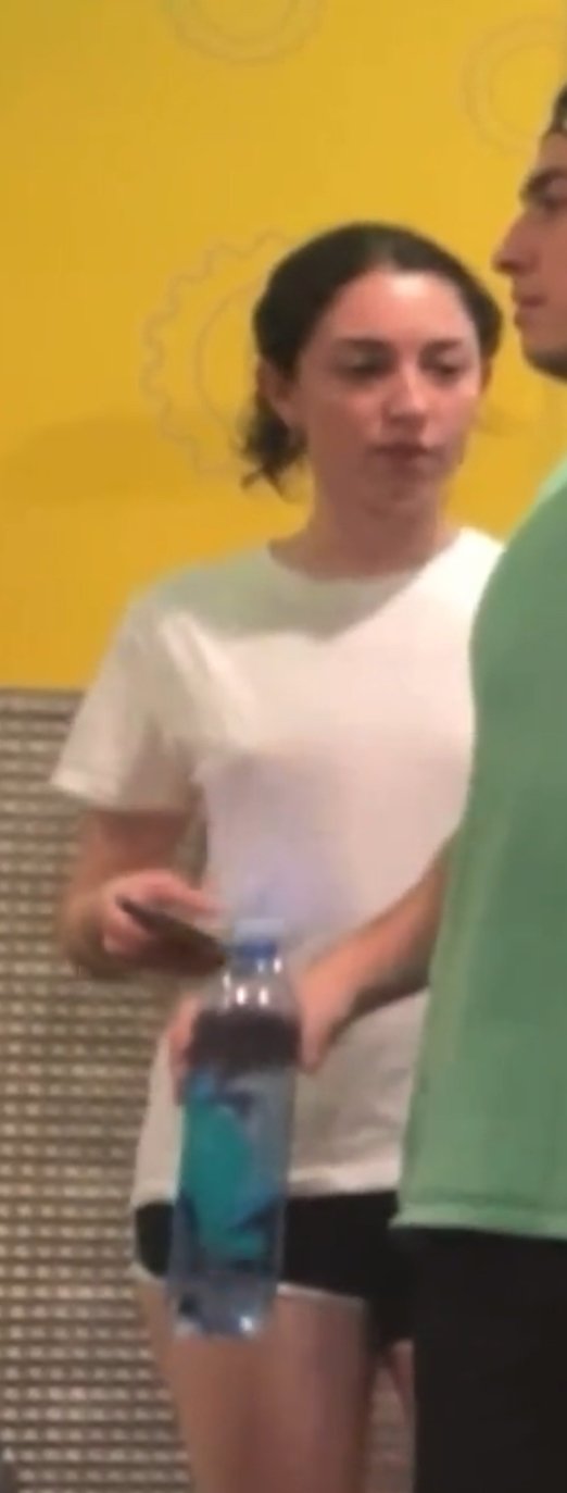 Braless Hooker At The Gym Flaunts Her Puffy Nipples Like A Bad Girl 3