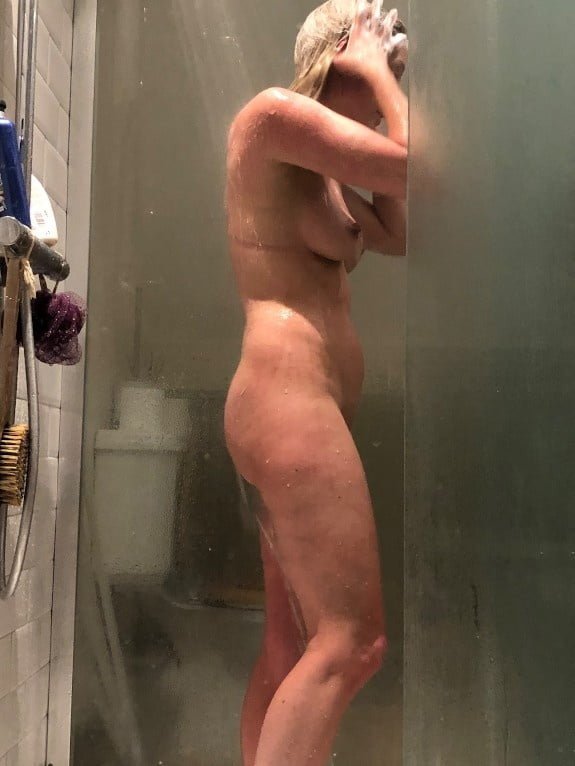 Blond MILF Caught Naked In The Shower Looking Deliciously Tempting 2