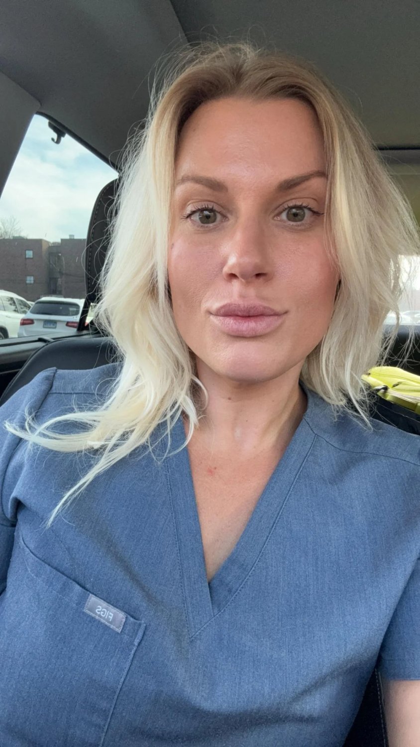 Phat Blonde Nurse Snapping Selfies And Showing Her Big MILF Curves 2