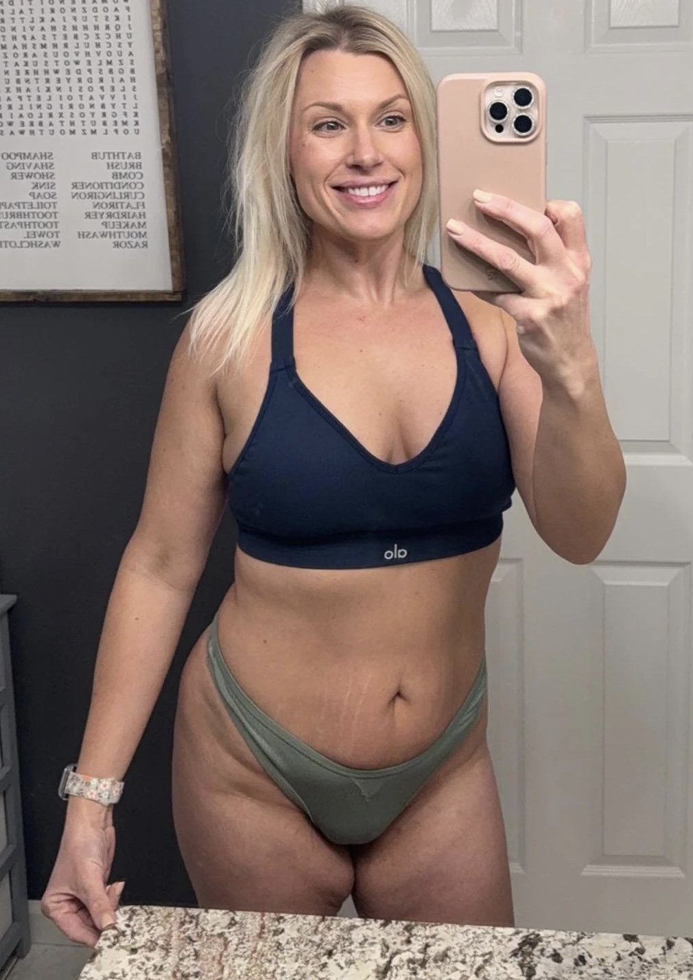 Phat Blonde Nurse Snapping Selfies And Showing Her Big MILF Curves 4