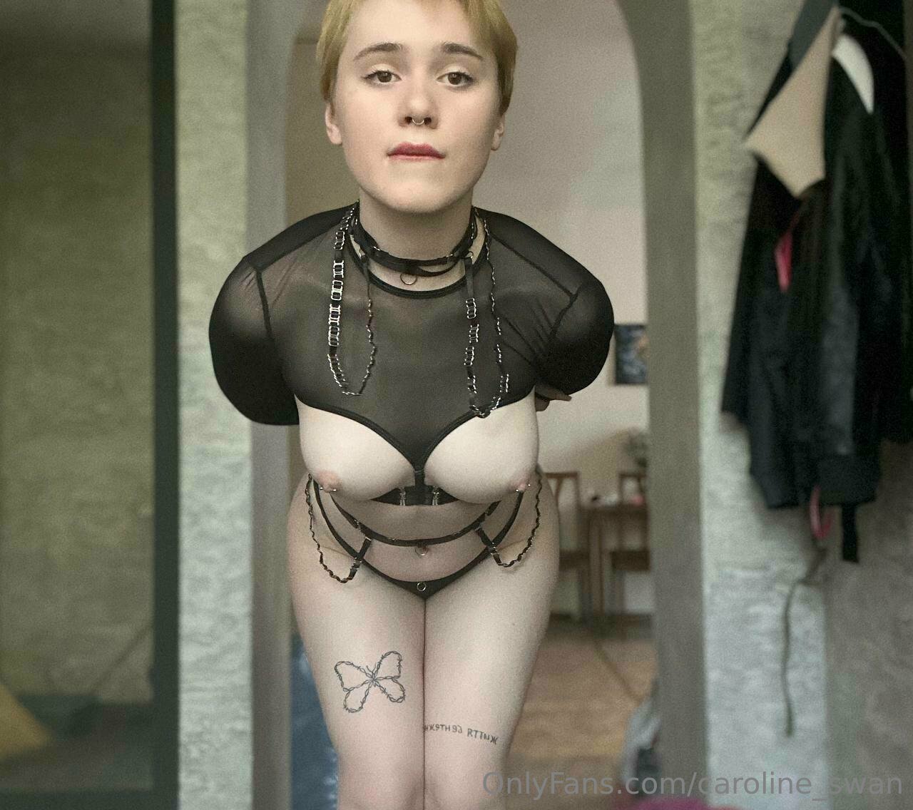 Caroline Swan Strips Naked And Teases With Her Wet Curves 56