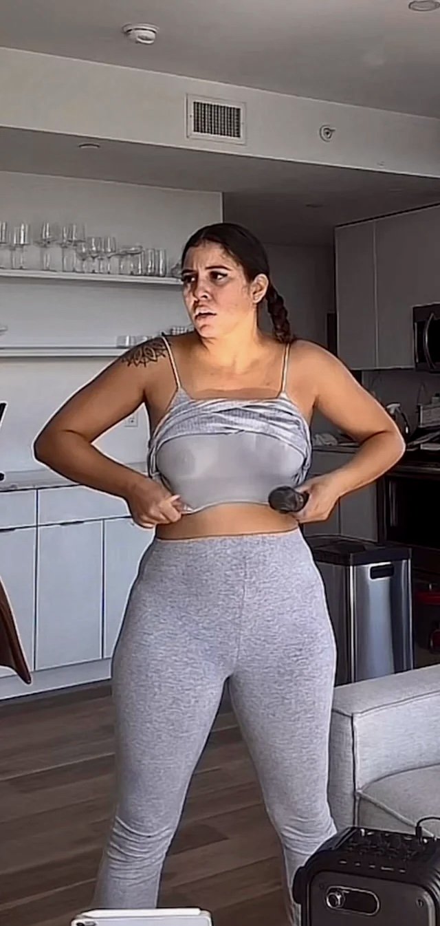 Teasing Through a See-Through Shirt with a Perfect Camel Toe 5