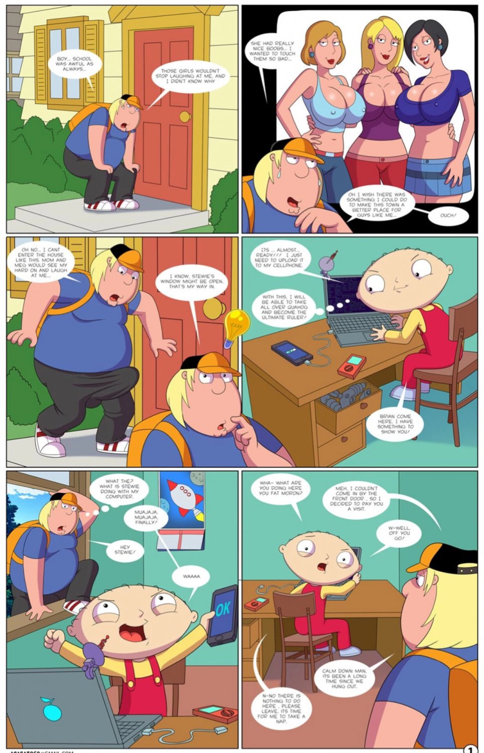 Lois & Meg Griffin Hotties Slut Out in Family Man XXX Fuck 2