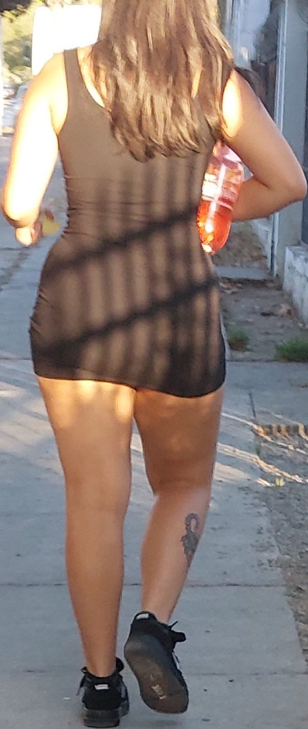Candid Latina Hottie in Suit Gets Cum on Big Butt Fuck 9
