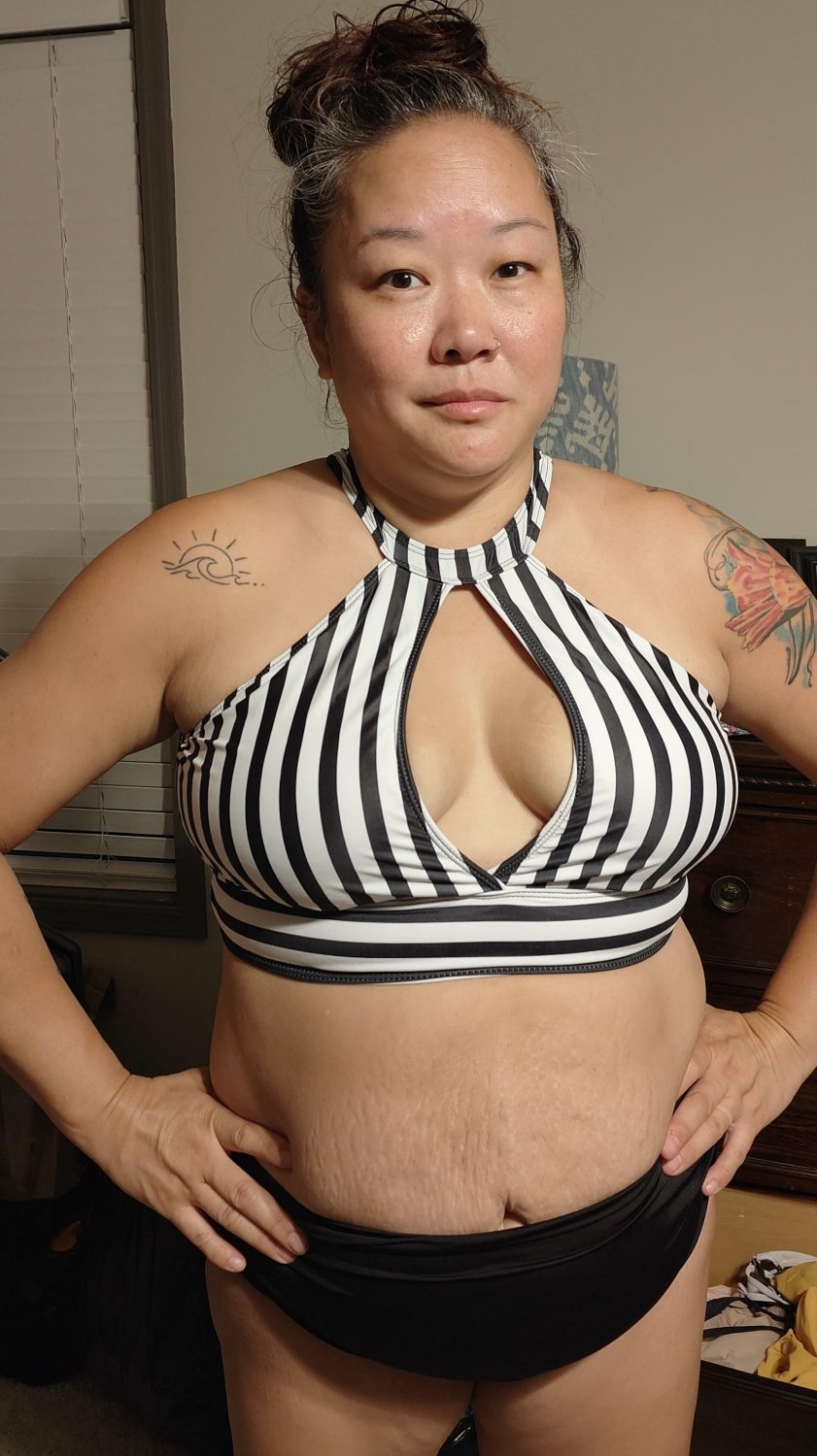 Asian BBW Hottie Strips On and Off in Slutty Fuck 17
