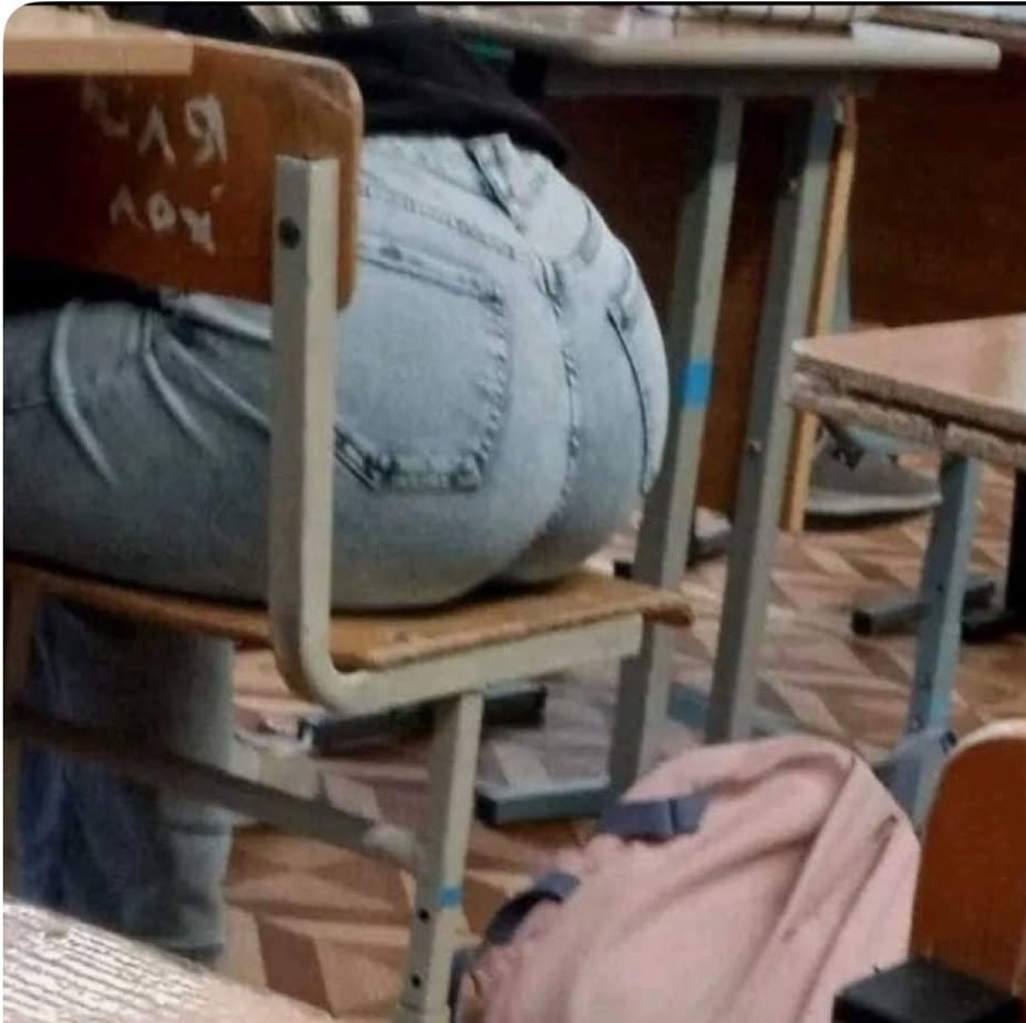 Blonde College Babe Shows Her Ass and Plays Naughty in the Classroom 1