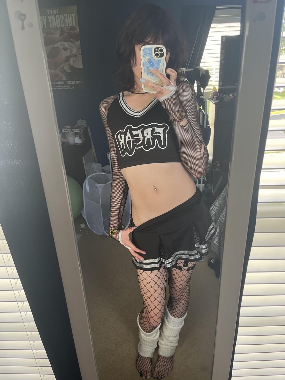 Femboy Kitty in Fishnet and Flirty Selfie Style 5