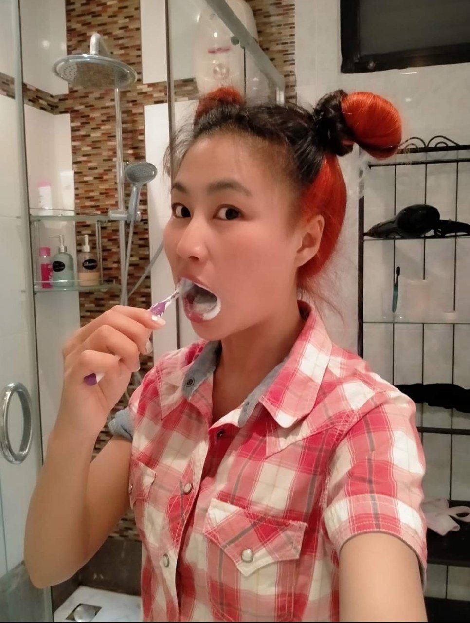 Asian Babe Teases with Food in Sultry Instagram Selfie Snap 21