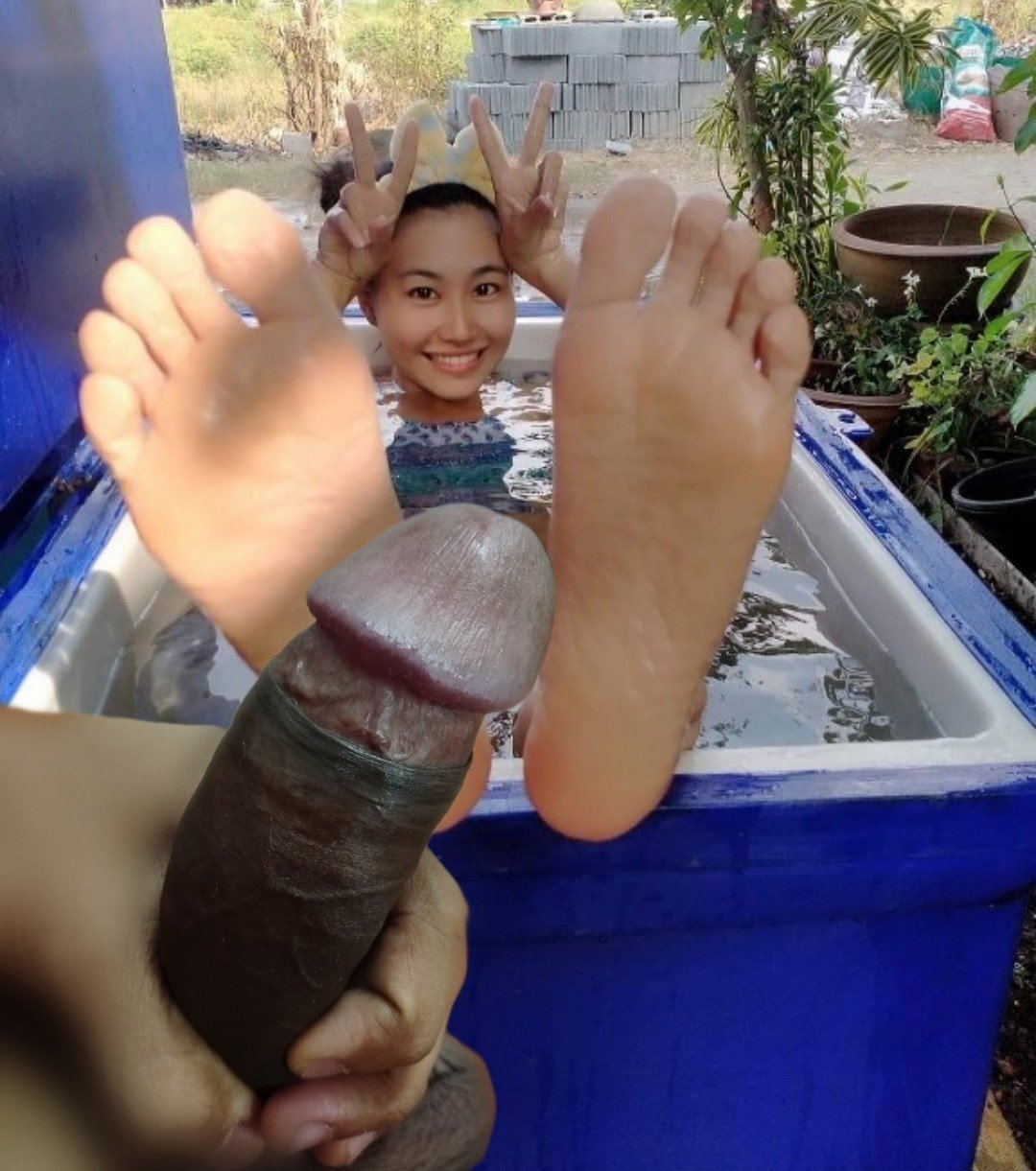 Asian Babe Teases with Food in Sultry Instagram Selfie Snap 46