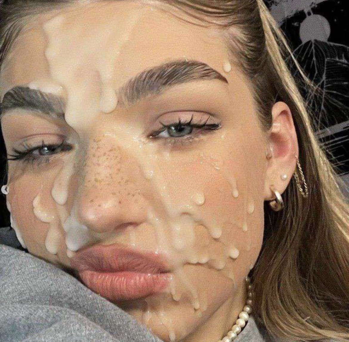 German Cutie Covered In Thick Facial 1