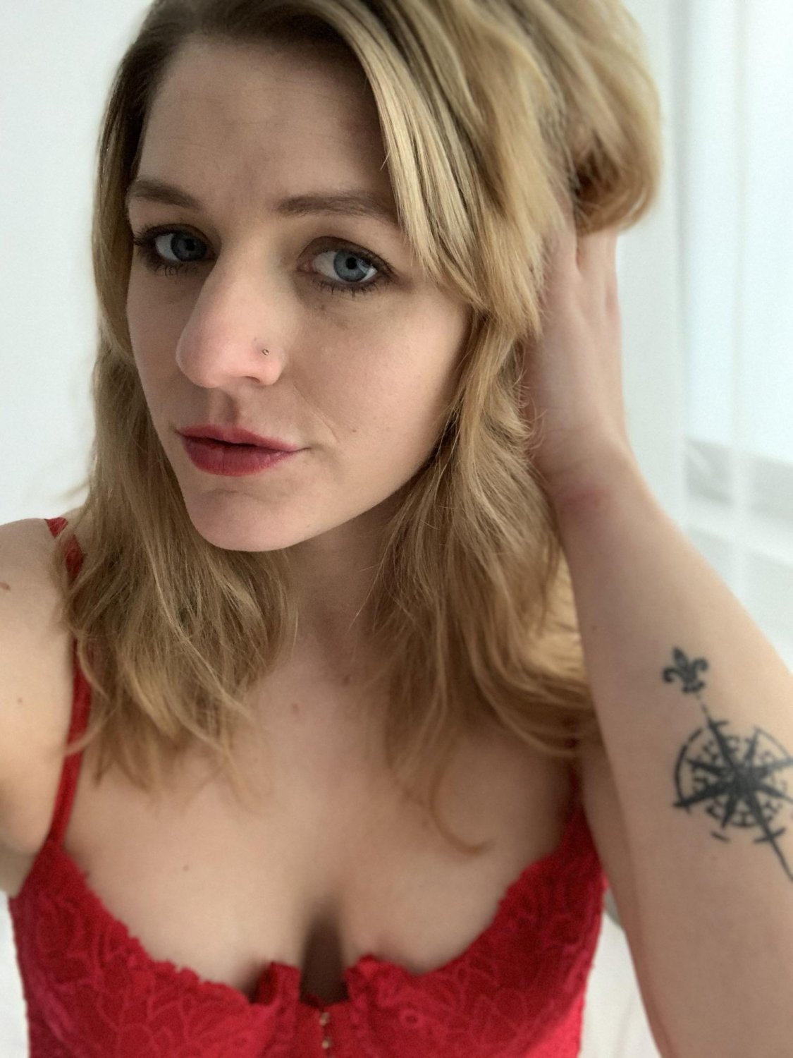 Plush Amateur Wife — Blonde Beauty With Tattoos and Naughty Selfies 9