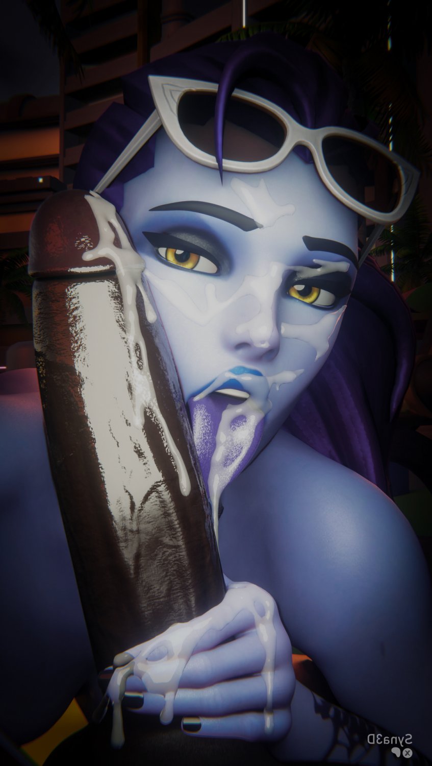 Widowmaker Worships Huge BBC in Stunning 3D Animated Hentai 50