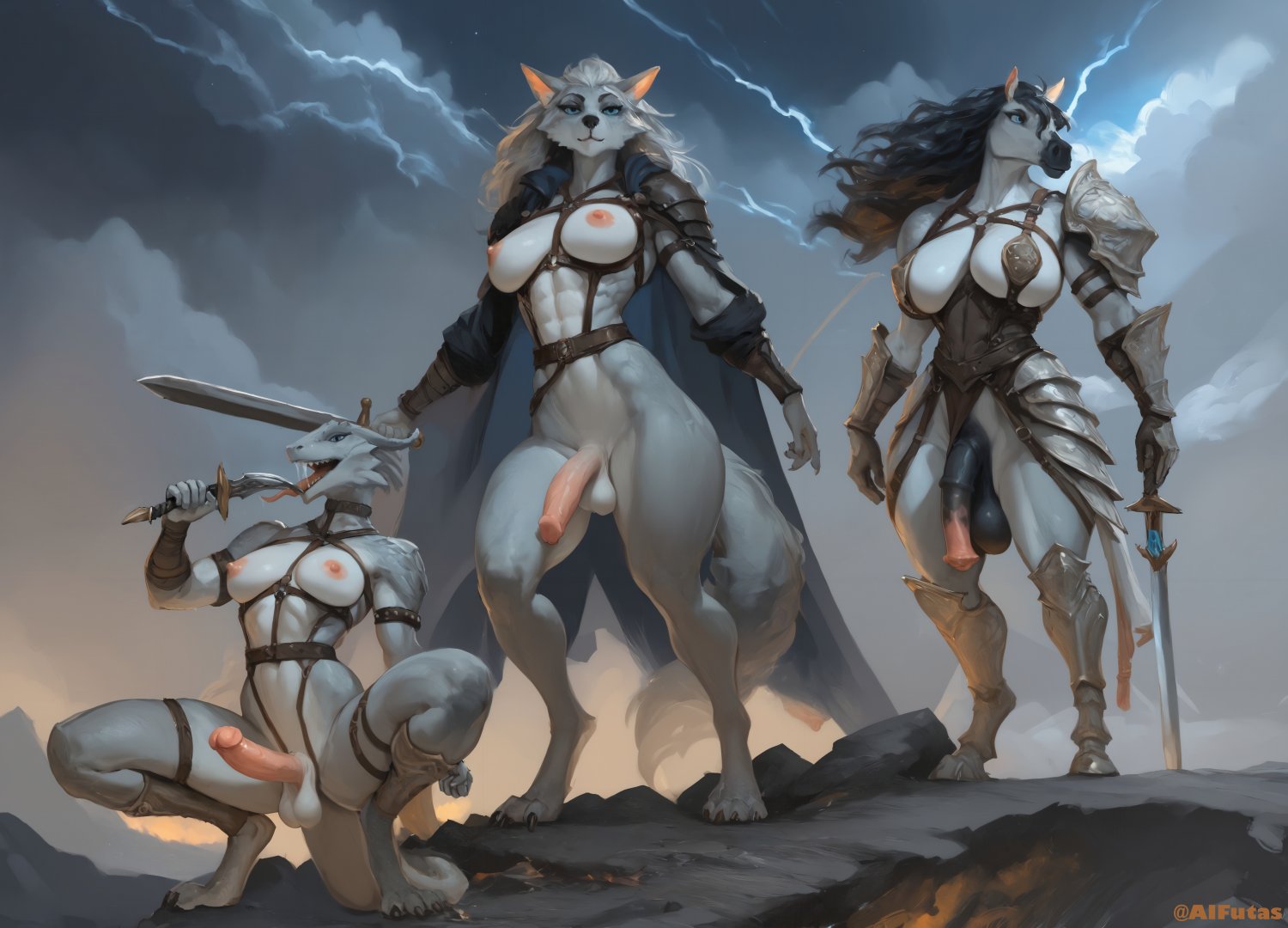 Furry Futas / AI generated 10