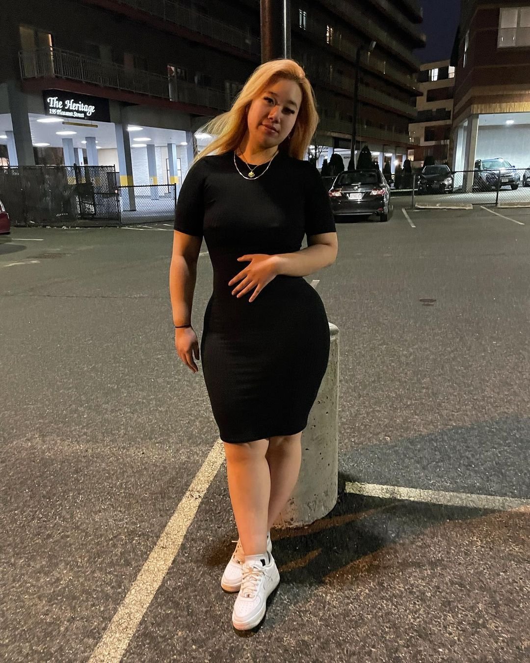 Short Asian Babe In A Dress Teases The Camera 3