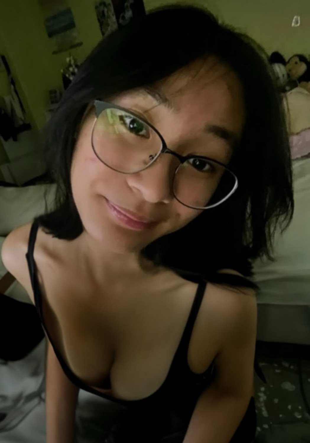 Petite Viet Angel With Glasses Gives You A Shy Strip 1