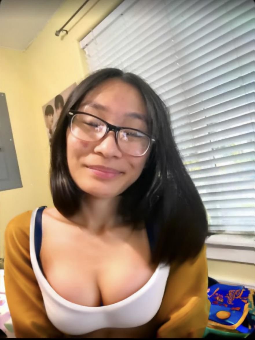 Petite Viet Angel With Glasses Gives You A Shy Strip 8