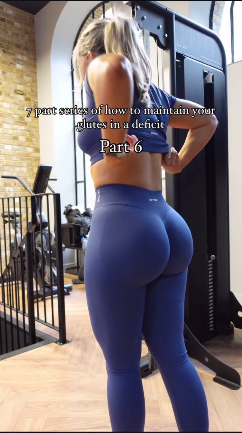 Tight Gym Shorts Show Off Her Juicy Peach 21