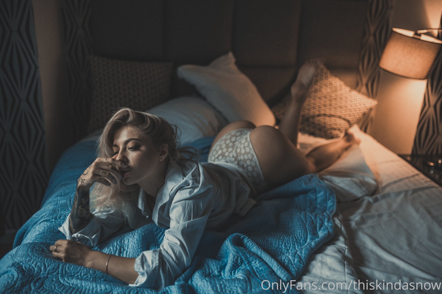 Tattooed Blonde MILF Knows How to Handle Your Desires 13