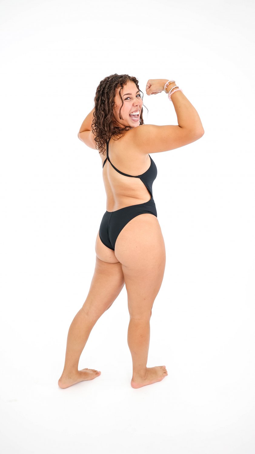 Barefoot college athletes tease in tight swimsuits and sweaty poses 12