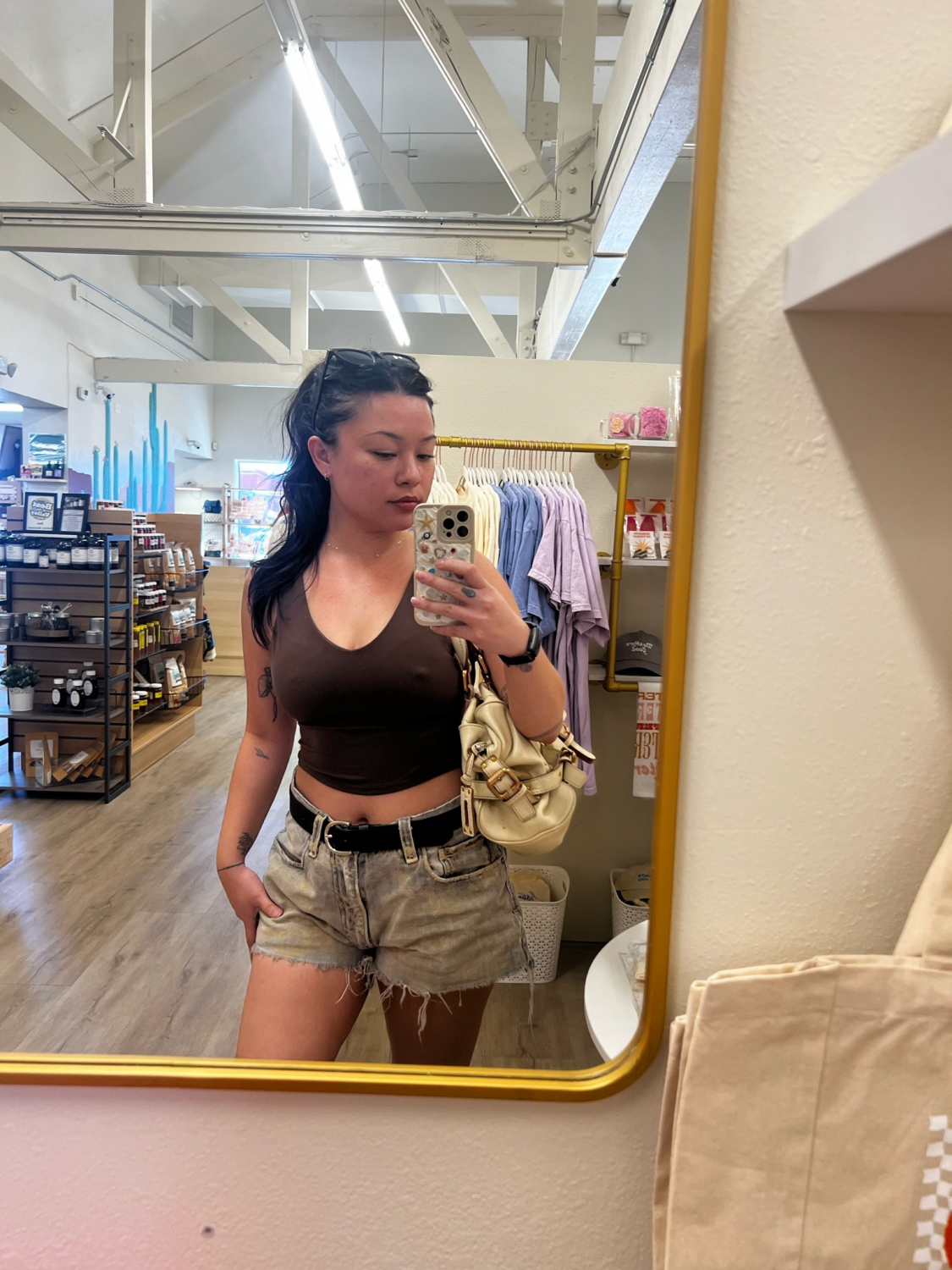 Asian Cutie Snaps A Naughty Mirror Shot 7