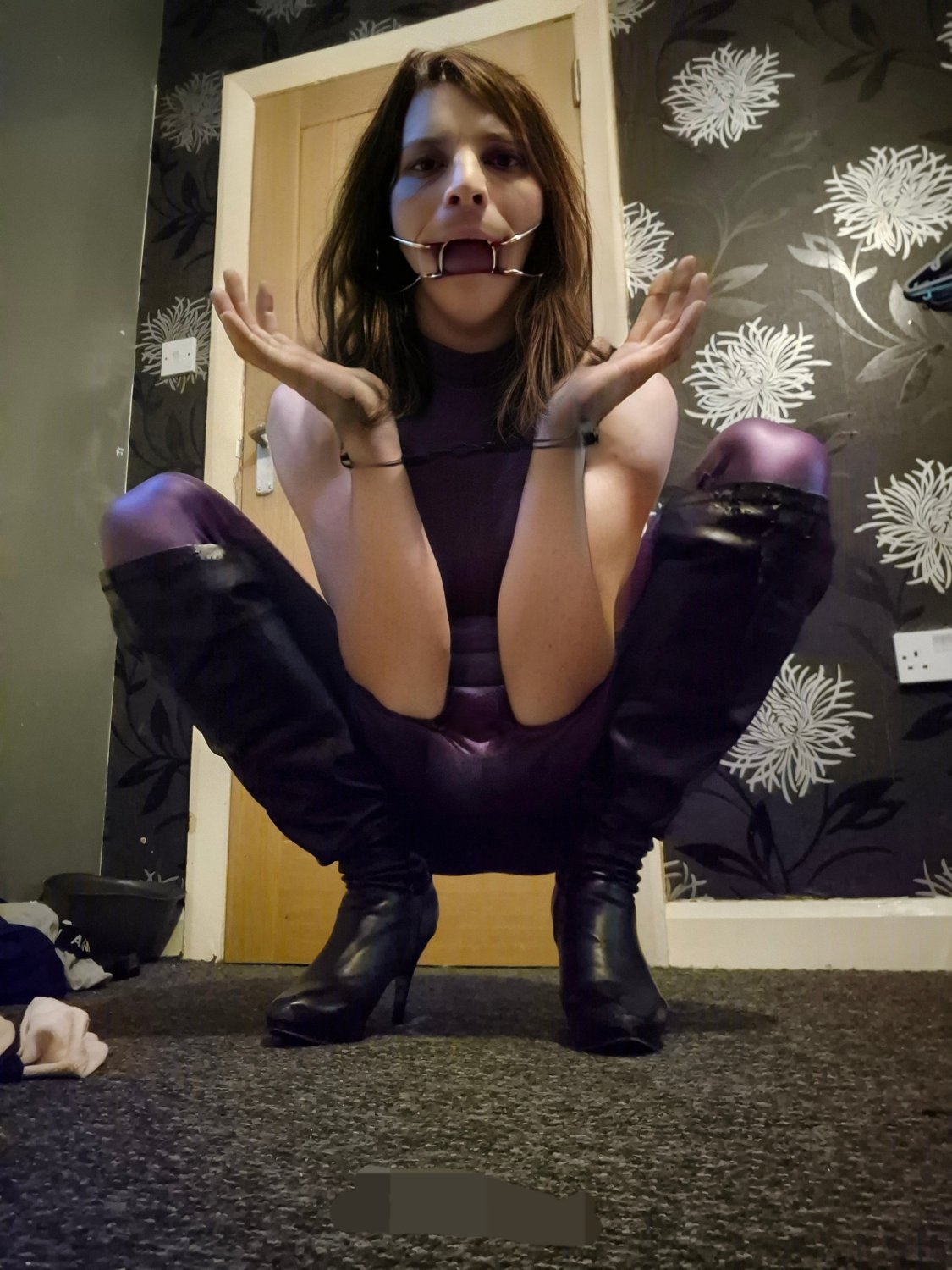 Free OnlyFans in Comments — Slut in Boots Gets Gagged 4