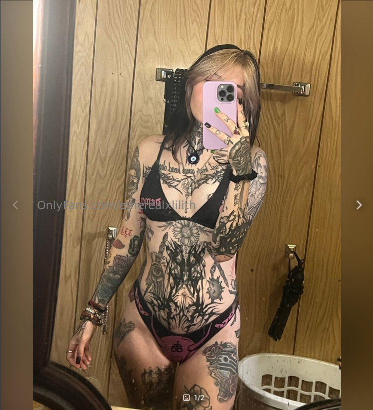 Tatted Goth Babe Unleashes Her Dark Desires 9