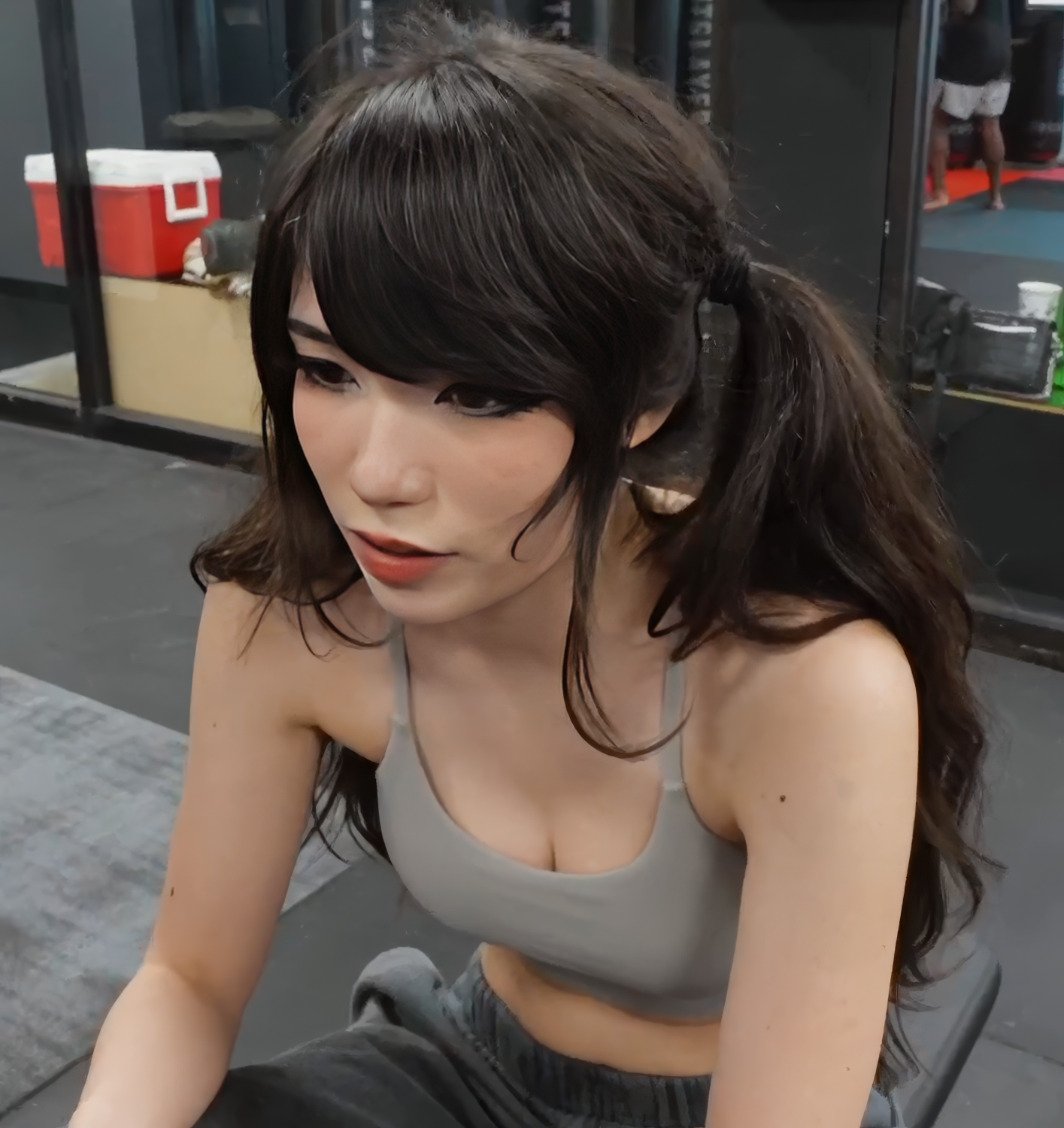 Sexy Asian Brunette Gamer Girl Emi Ready To Play 15
