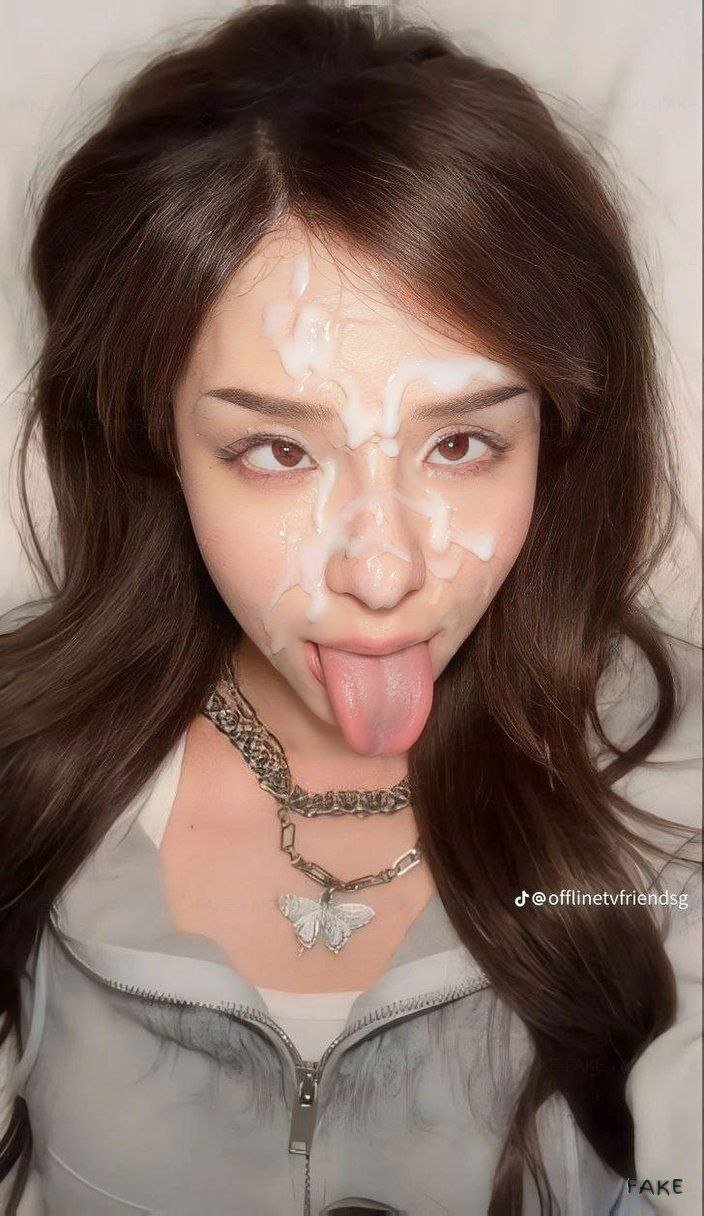 Asian Streamer Poki Gets Cumshot All Over Her Face 9