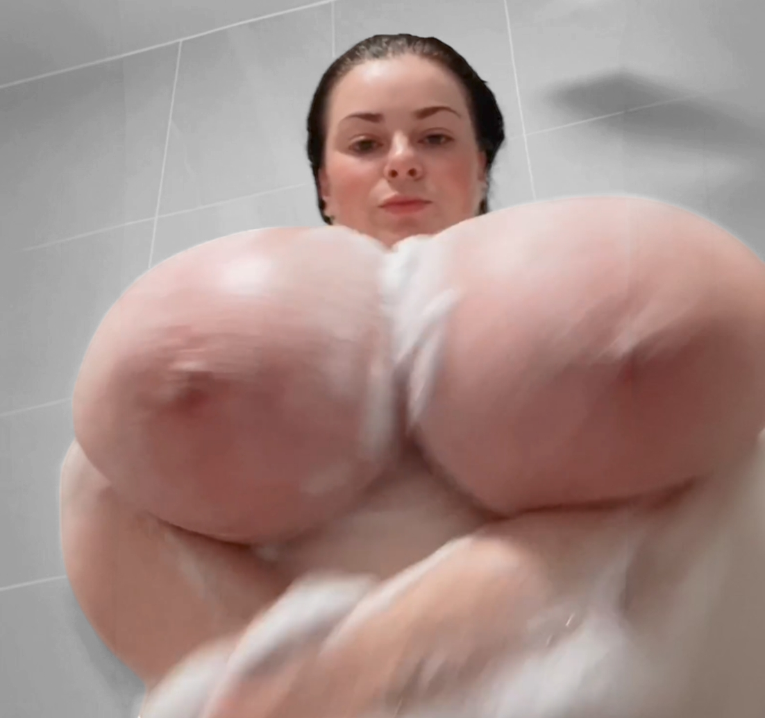 Hottie KJ Showers with Big Natural Boobs 2