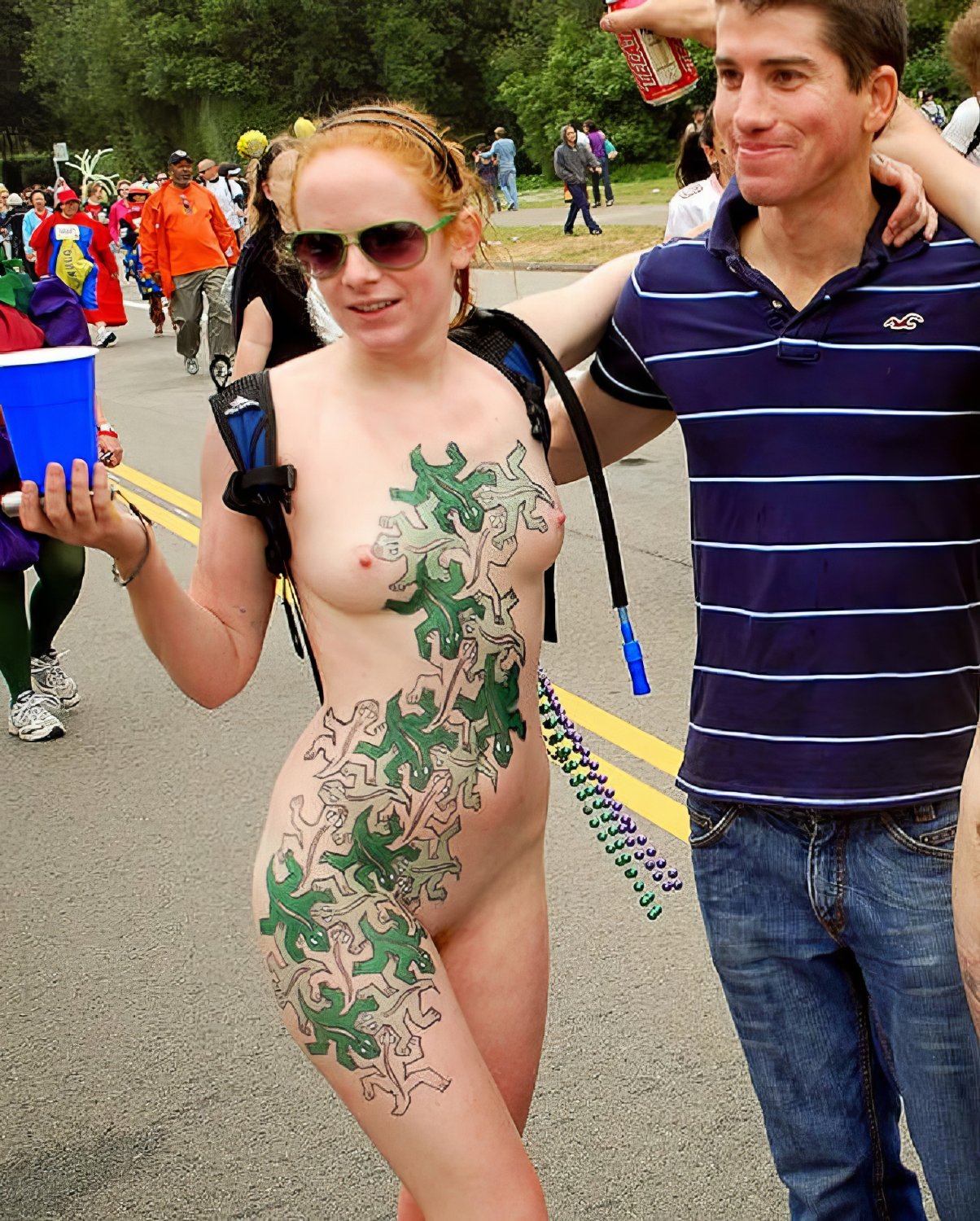 Naughty Redhead Sophie Naked Outdoors And Teasing 9