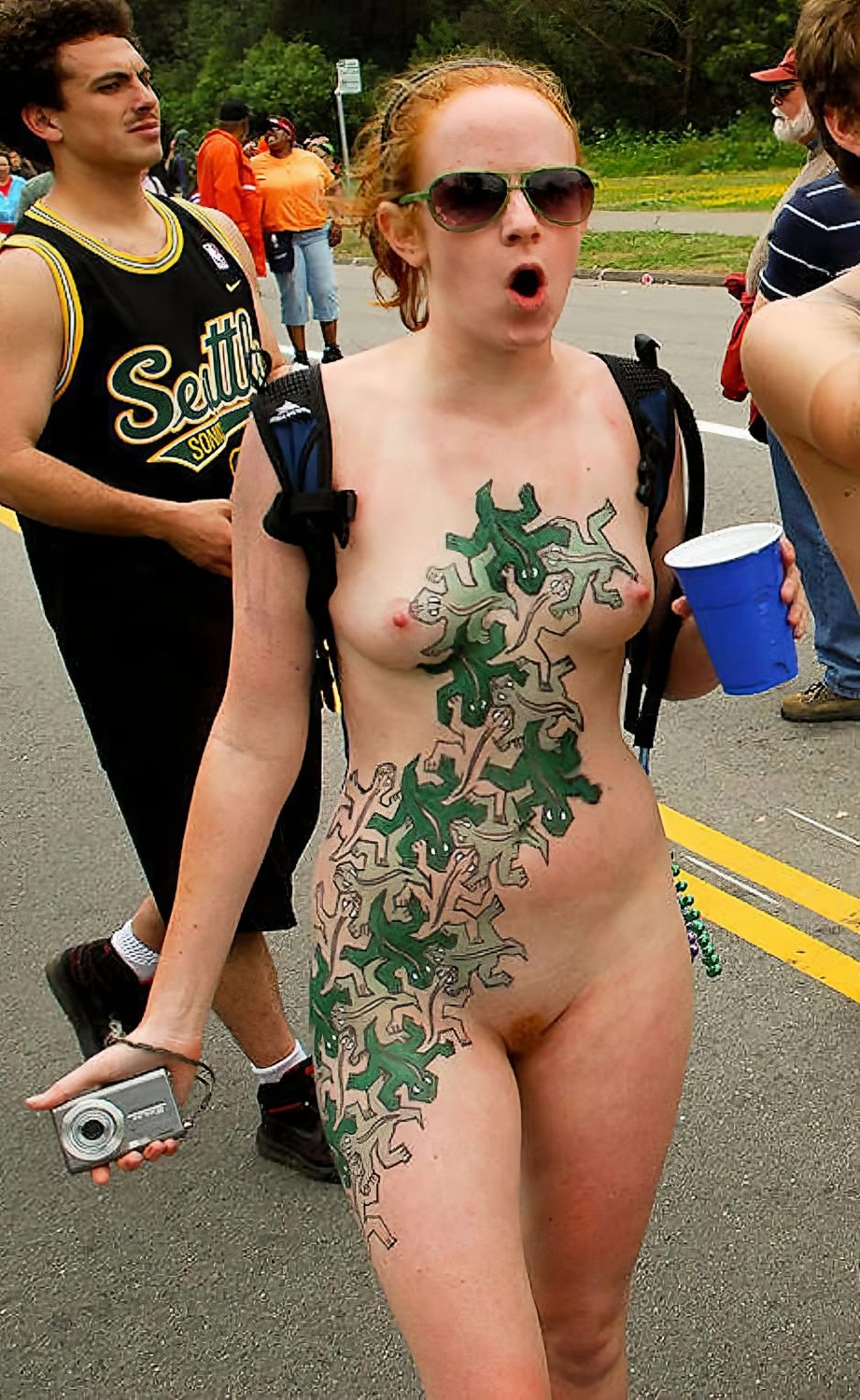 Naughty Redhead Sophie Naked Outdoors And Teasing 13