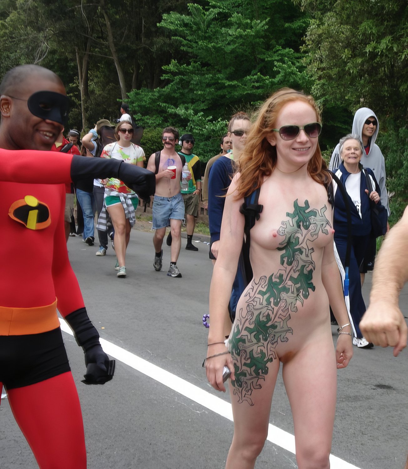 Naughty Redhead Sophie Naked Outdoors And Teasing 16