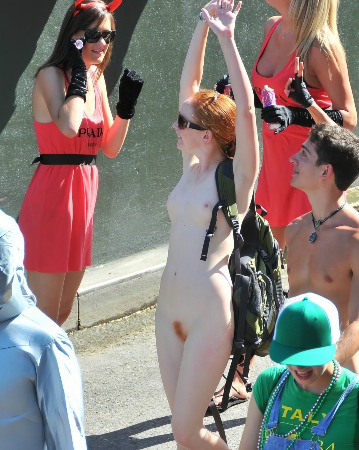Naughty Redhead Sophie Naked Outdoors And Teasing 19