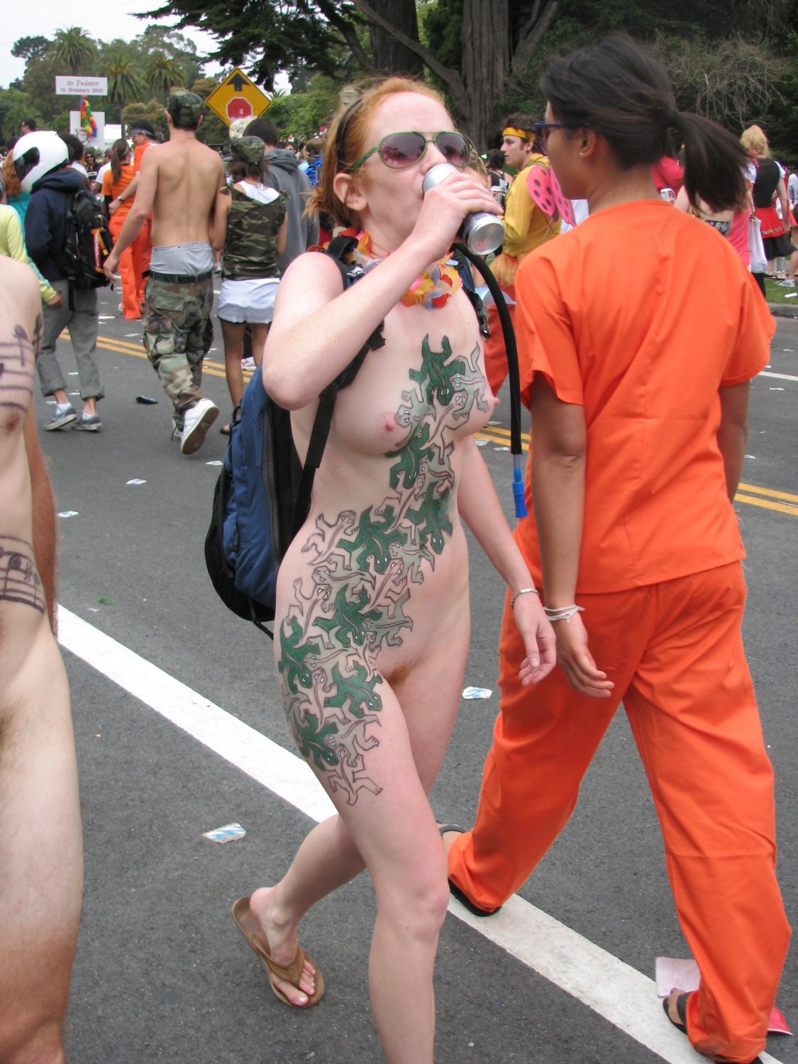 Naughty Redhead Sophie Naked Outdoors And Teasing 20