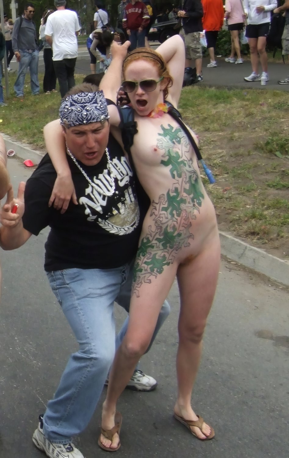 Naughty Redhead Sophie Naked Outdoors And Teasing 21