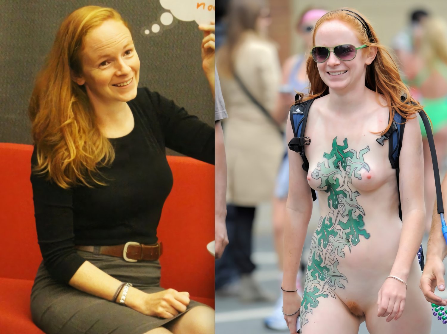 Naughty Redhead Sophie Naked Outdoors And Teasing 25
