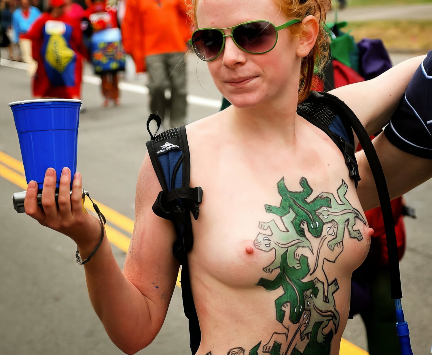 Naughty Redhead Sophie Naked Outdoors And Teasing 39