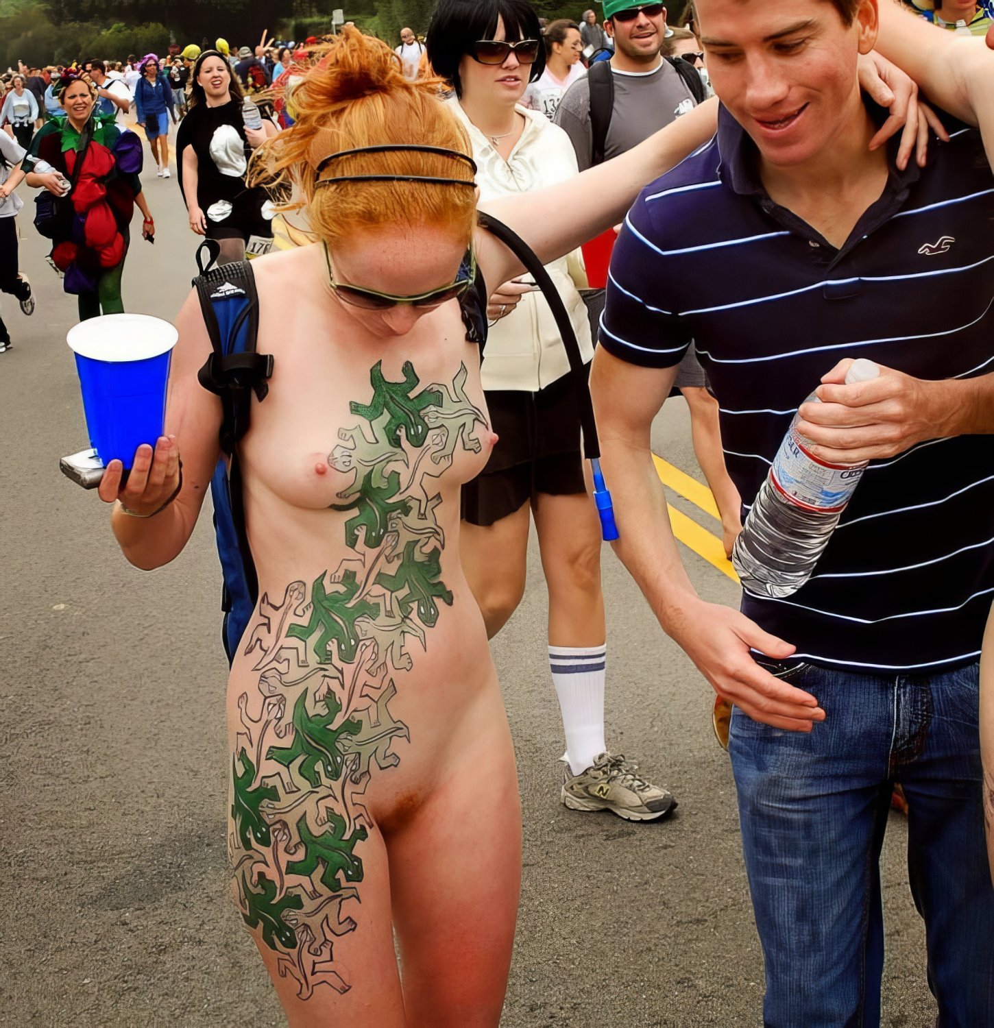 Naughty Redhead Sophie Naked Outdoors And Teasing 40