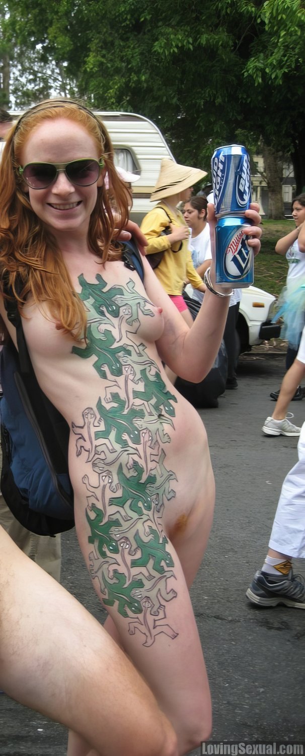 Naughty Redhead Sophie Naked Outdoors And Teasing 46