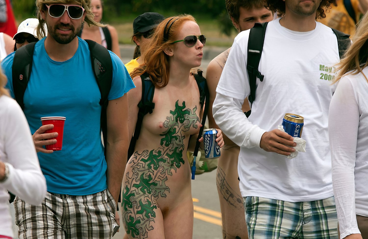 Naughty Redhead Sophie Naked Outdoors And Teasing 54