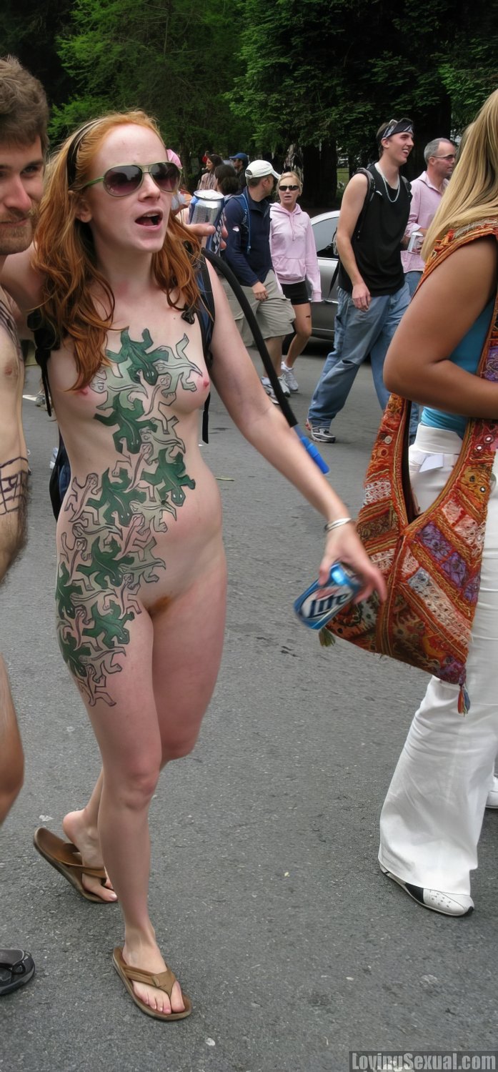 Naughty Redhead Sophie Naked Outdoors And Teasing 55