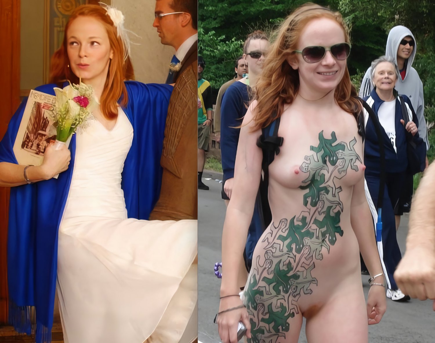 Naughty Redhead Sophie Naked Outdoors And Teasing 56