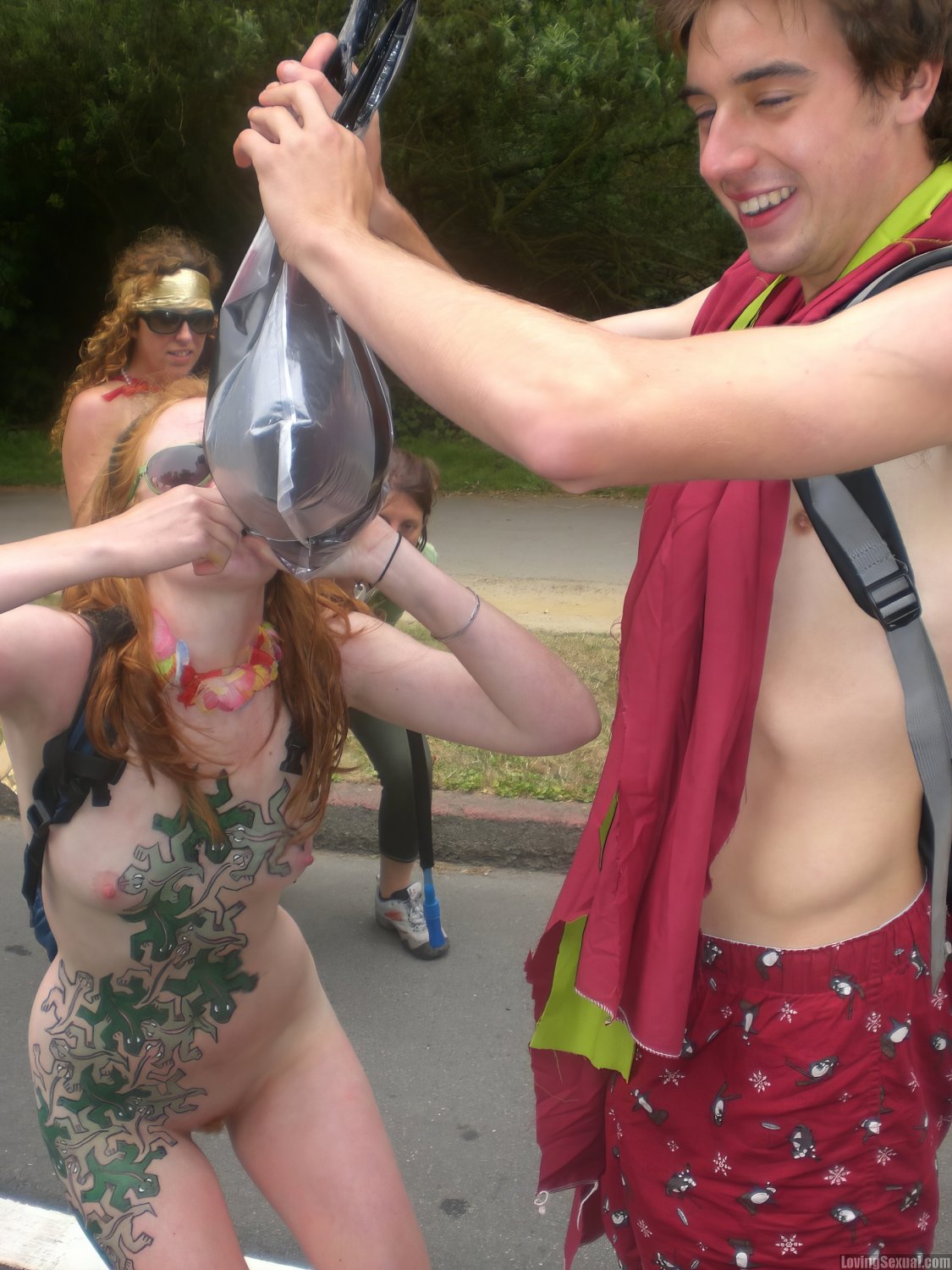 Naughty Redhead Sophie Naked Outdoors And Teasing 58