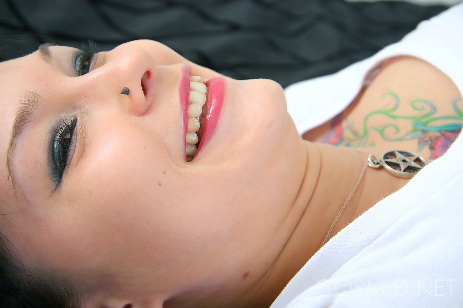 Thin Big Tit Babe Jennique Showing Off Her Piercings 3